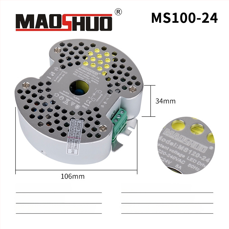 24V LED лентово захранване, с превключване, IP20, ефективност 92%