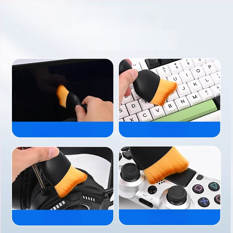 Počítačová čistiaca kefka s mäkkými štetinami z mikrovlákna, pre notebook a obrazovku, antistatická