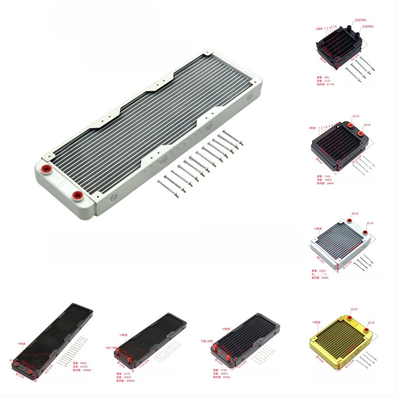 Αλουμινένιος ψύκτης νερού για βιομηχανικούς Η/Υ, ψύξη με σωληνώσεις, συμβατός με συστήματα υδροψύξης