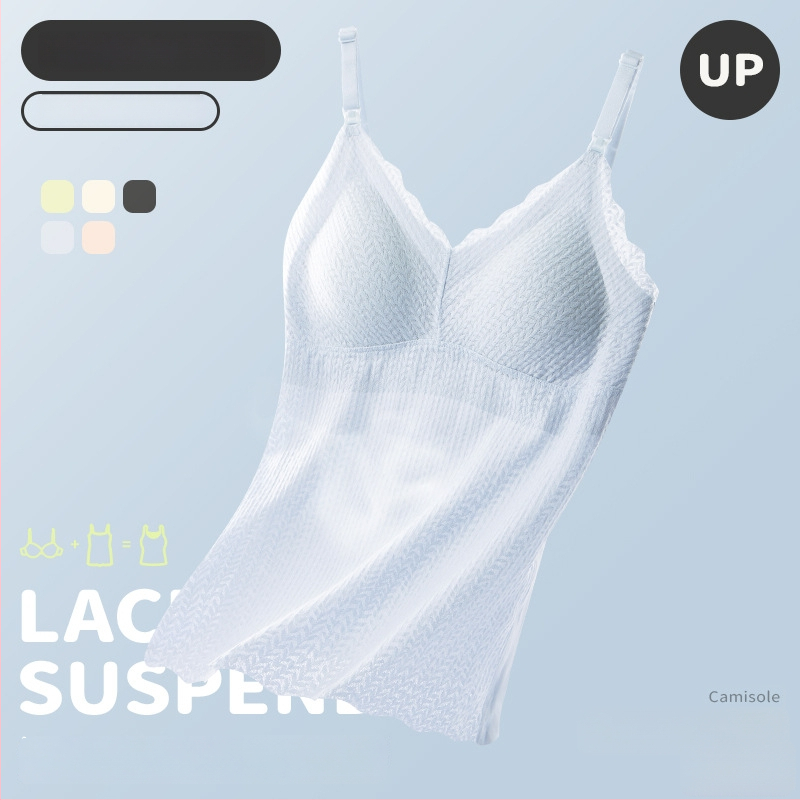 An tianyi Τοπ θηλασμού χωρίς μανίκια με V-λαιμό, Jacquard νάιλον ύφασμα, άνοιγμα θηλασμού, στενή γραμμή