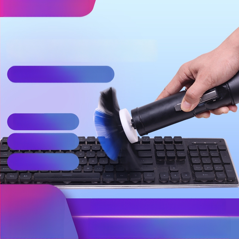 Elektrická kefka na klávesnicu na dôkladné čistenie medzier medzi klávesami, YM003 model od značky Yuming Electric, kompatibilný s notebookmi a počítačmi, tlač loga k dispozícii.