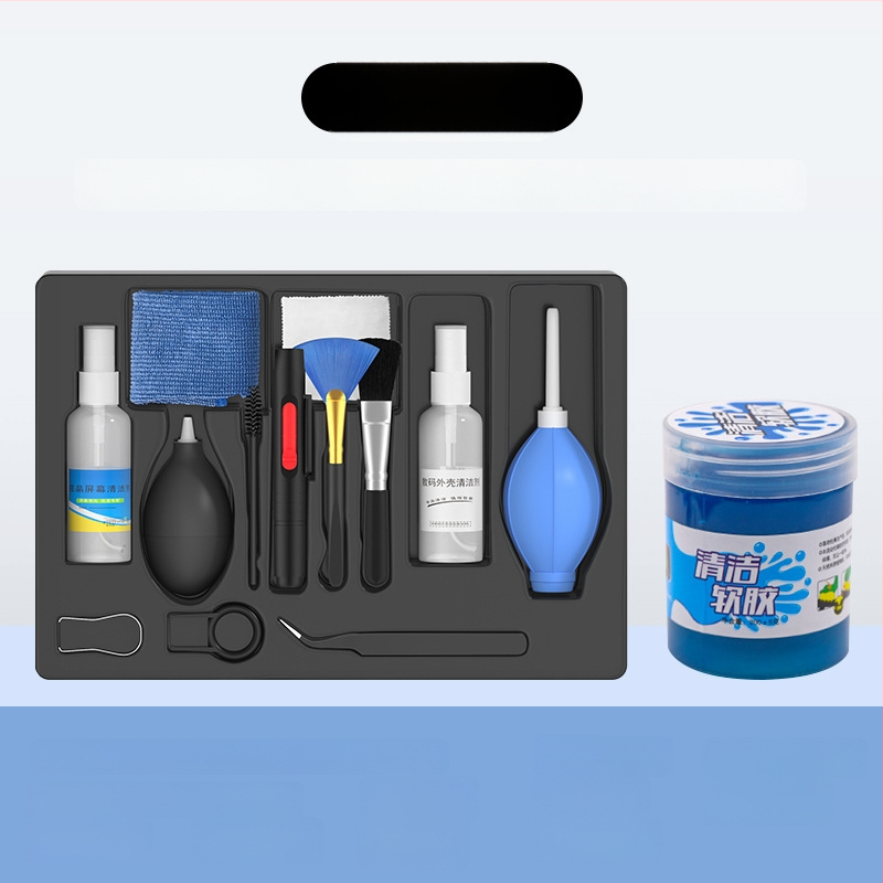 Deväťdielny čistiaci set na počítač: čistič obrazovky, kryt notebooku a nástroje na čistenie klávesnice – Model Qjj-003; Značka Tide competition; Kompatibilné s 21789048979