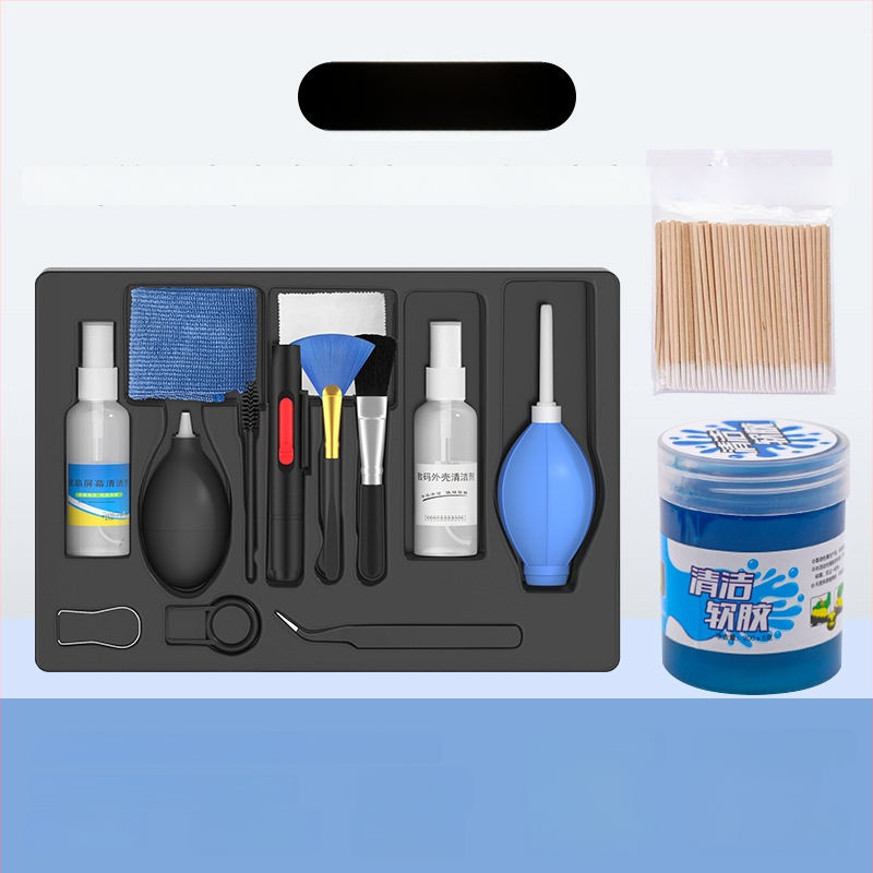 Deväťdielny čistiaci set na počítač: čistič obrazovky, kryt notebooku a nástroje na čistenie klávesnice – Model Qjj-003; Značka Tide competition; Kompatibilné s 21789048979