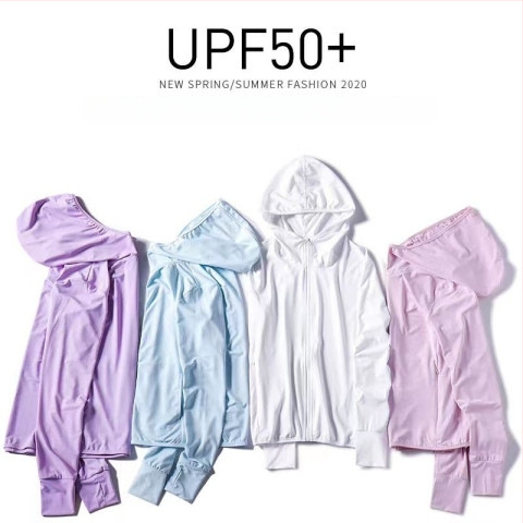 Γυναικεία ζακέτα με UPF50+ UV προστασία, διαπνέουσα και γρήγορο στέγνωμα Ice Silk ύφασμα, με κουκούλα, κύριο ύφασμα Lycra (Spandex)