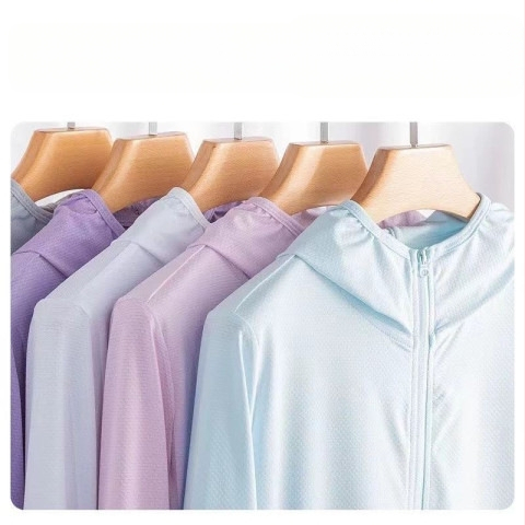 Γυναικεία ζακέτα με UPF50+ UV προστασία, διαπνέουσα και γρήγορο στέγνωμα Ice Silk ύφασμα, με κουκούλα, κύριο ύφασμα Lycra (Spandex)