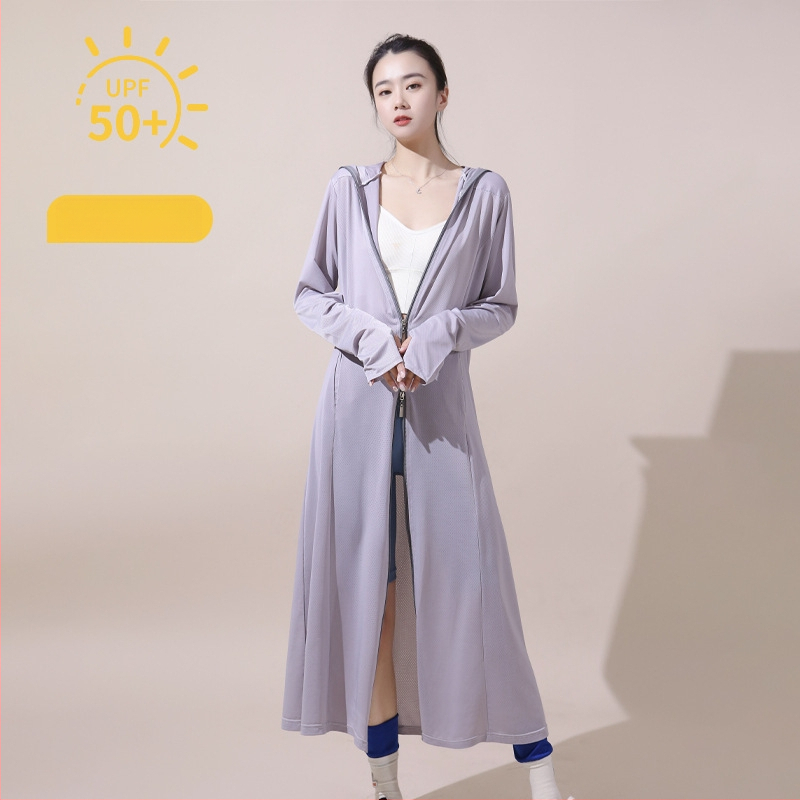 Μακριά γυναικεία ζακέτα με UV προστασία, διαπνέουσα, γρήγορο στέγνωμα, πολυεστέρας