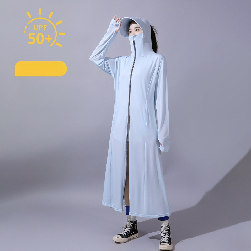 Μακριά γυναικεία ζακέτα με UV προστασία, διαπνέουσα, γρήγορο στέγνωμα, πολυεστέρας