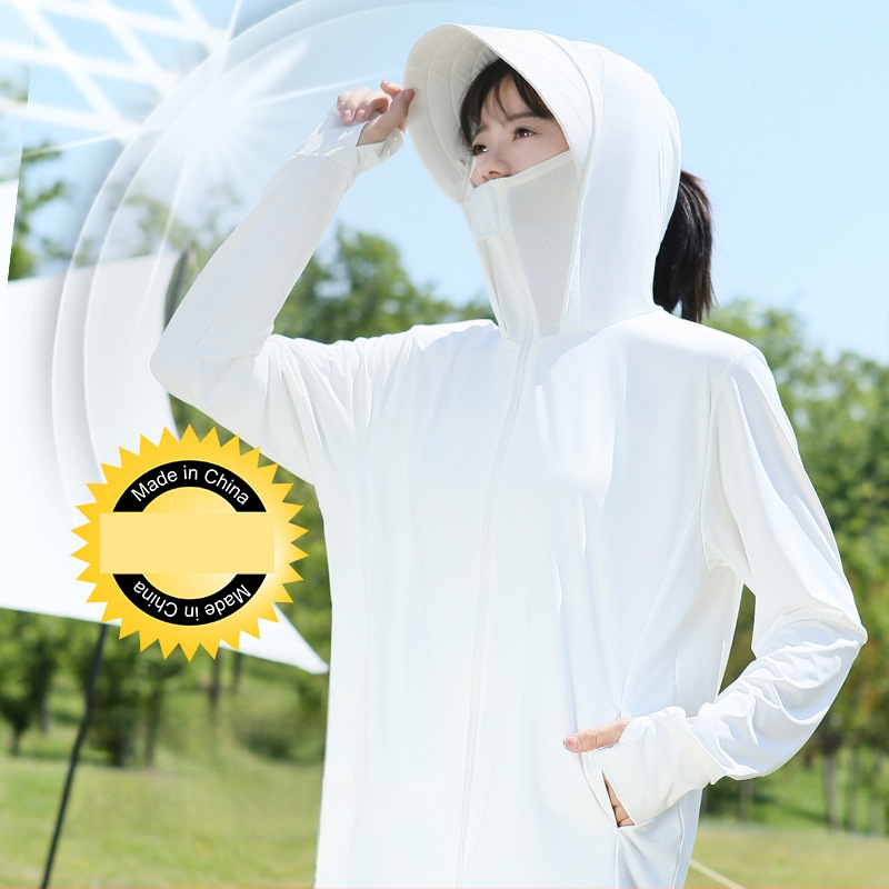 Αντηλιακή ζακέτα εξωτερικού με κουκούλα, αναπνέον νάιλον 81-95%, για ψάρεμα