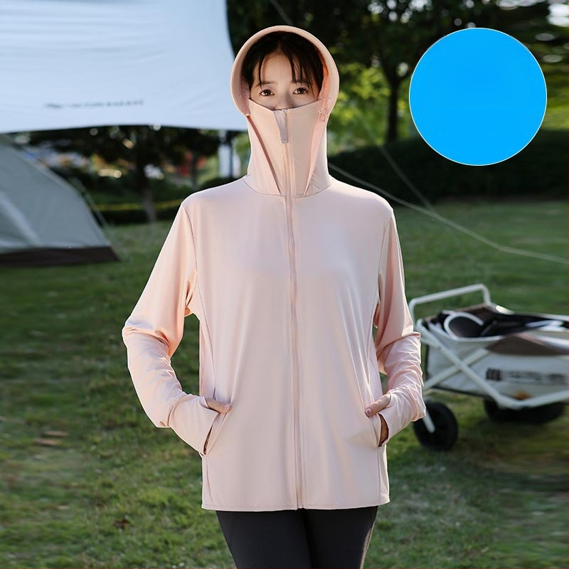 Αντηλιακή ζακέτα εξωτερικού με κουκούλα, αναπνέον νάιλον 81-95%, για ψάρεμα