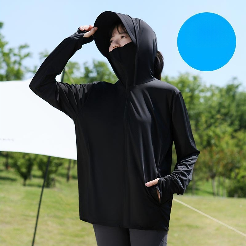 Αντηλιακή ζακέτα εξωτερικού με κουκούλα, αναπνέον νάιλον 81-95%, για ψάρεμα