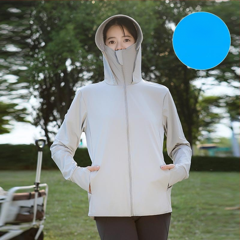 Αντηλιακή ζακέτα εξωτερικού με κουκούλα, αναπνέον νάιλον 81-95%, για ψάρεμα