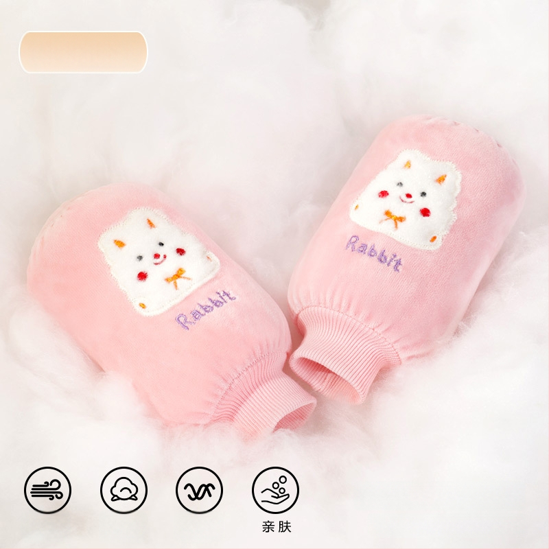 Παιδικά προστατευτικά βραχιόνων από φλανέλ με καρτούν σχέδιο, αντι-βρωμιά, φθινόπωρο-χειμώνας, κεντημένα (Ruiya)