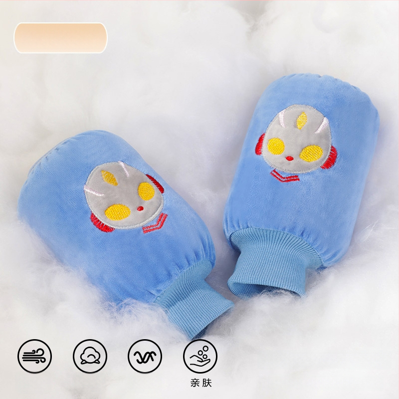 Παιδικά προστατευτικά βραχιόνων από φλανέλ με καρτούν σχέδιο, αντι-βρωμιά, φθινόπωρο-χειμώνας, κεντημένα (Ruiya)