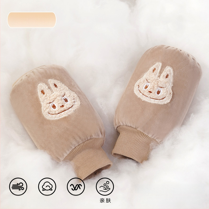 Παιδικά προστατευτικά βραχιόνων από φλανέλ με καρτούν σχέδιο, αντι-βρωμιά, φθινόπωρο-χειμώνας, κεντημένα (Ruiya)