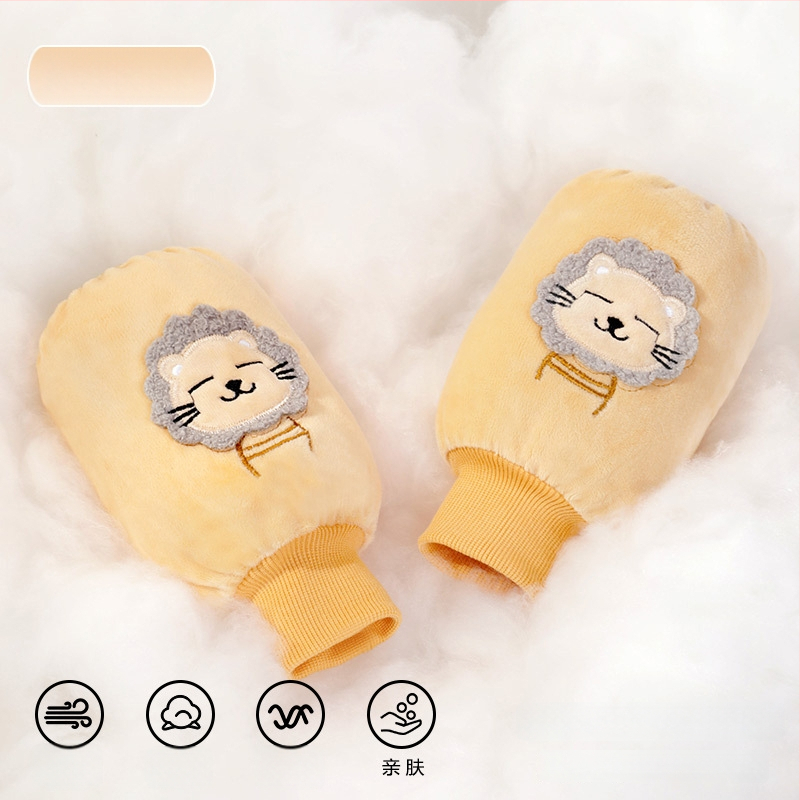 Παιδικά προστατευτικά βραχιόνων από φλανέλ με καρτούν σχέδιο, αντι-βρωμιά, φθινόπωρο-χειμώνας, κεντημένα (Ruiya)