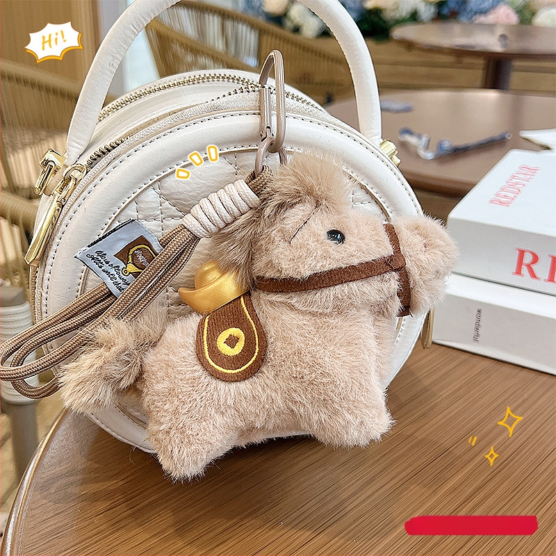 Плюшен ключодържател конче в стил карикатура с клип за пари – индивидуално опаковано