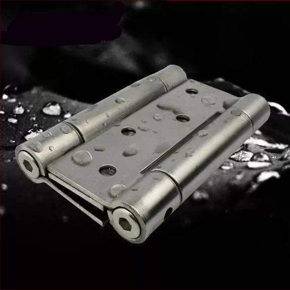 Ανοξείδωτος μεντεσές πόρτας διπλής κατεύθυνσης με ελατήριο, για πόρτες από ξύλο ή με πλαίσιο γυαλιού, αριστερό/δεξί άνοιγμα, αυτόματο κλείσιμο