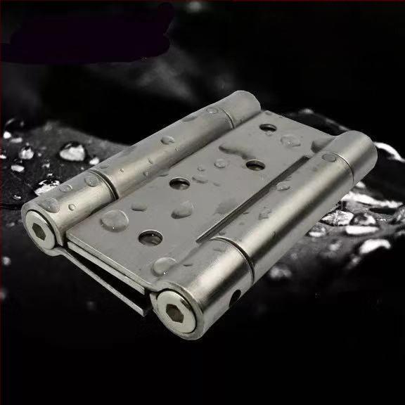 Ανοξείδωτος μεντεσές πόρτας διπλής κατεύθυνσης με ελατήριο, για πόρτες από ξύλο ή με πλαίσιο γυαλιού, αριστερό/δεξί άνοιγμα, αυτόματο κλείσιμο