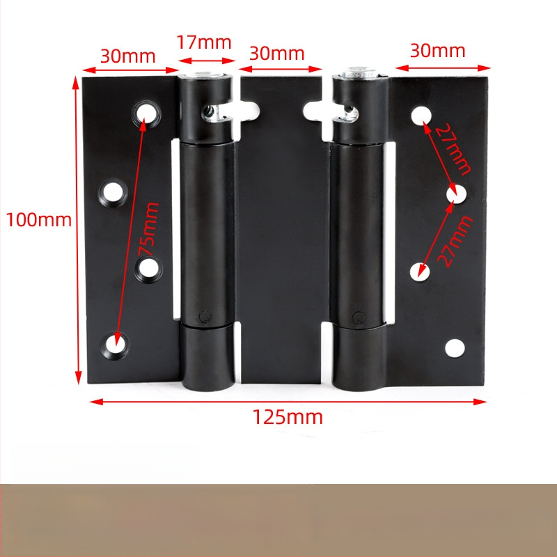 Ανοξείδωτος μεντεσές πόρτας διπλής κατεύθυνσης με ελατήριο, για πόρτες από ξύλο ή με πλαίσιο γυαλιού, αριστερό/δεξί άνοιγμα, αυτόματο κλείσιμο