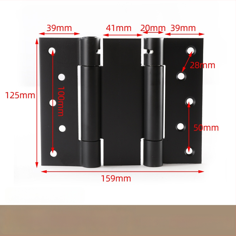 Ανοξείδωτος μεντεσές πόρτας διπλής κατεύθυνσης με ελατήριο, για πόρτες από ξύλο ή με πλαίσιο γυαλιού, αριστερό/δεξί άνοιγμα, αυτόματο κλείσιμο