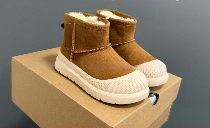 Uniszex hócsizmák puha felső résszel, EVA talppal, slip-on kivitel, 4–16 éveseknek, ősz