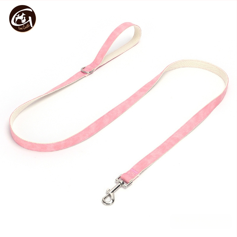 Bőr kutya nyakörv és póráz készlet, állítható, Glow Castle / Flash Castle márka