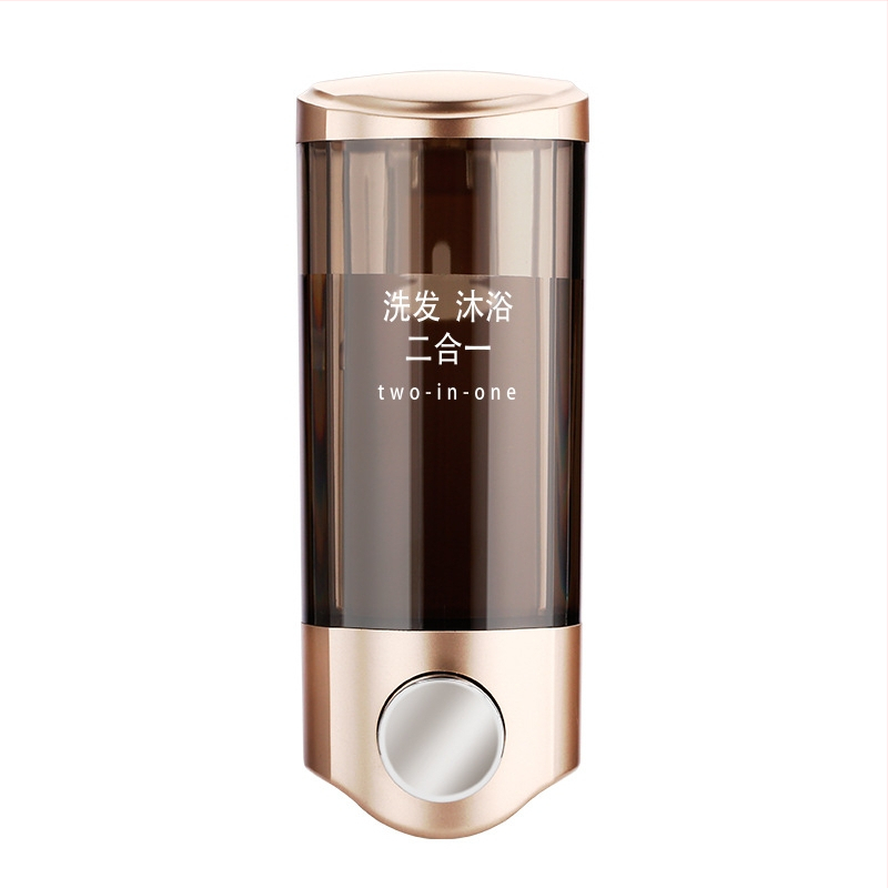 ABS δοχείο σαπουνιού τοποθετημένο στον τοίχο με χειροκίνητη λειτουργία ώθησης, 2-σε-1 κουτί σαπουνιού/σαμπουάν, μοντέρνος μινιμαλιστικός σχεδιασμός, Nast, βάρος 0,3 kg