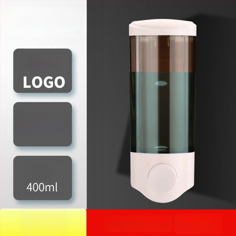 ABS δοχείο σαπουνιού τοποθετημένο στον τοίχο με χειροκίνητη λειτουργία ώθησης, 2-σε-1 κουτί σαπουνιού/σαμπουάν, μοντέρνος μινιμαλιστικός σχεδιασμός, Nast, βάρος 0,3 kg