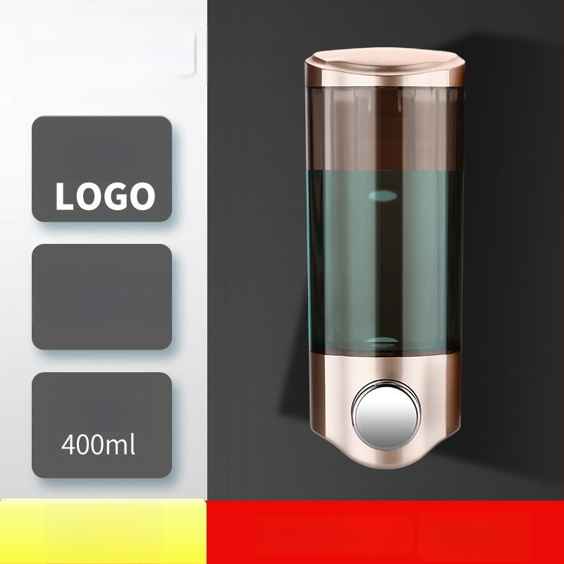 ABS δοχείο σαπουνιού τοποθετημένο στον τοίχο με χειροκίνητη λειτουργία ώθησης, 2-σε-1 κουτί σαπουνιού/σαμπουάν, μοντέρνος μινιμαλιστικός σχεδιασμός, Nast, βάρος 0,3 kg