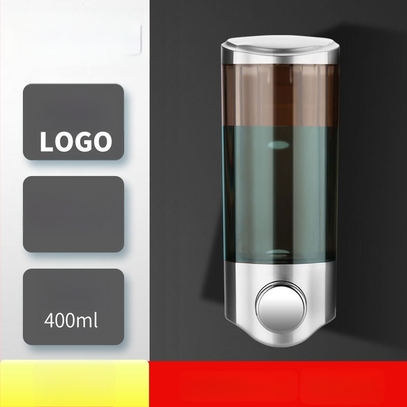 ABS δοχείο σαπουνιού τοποθετημένο στον τοίχο με χειροκίνητη λειτουργία ώθησης, 2-σε-1 κουτί σαπουνιού/σαμπουάν, μοντέρνος μινιμαλιστικός σχεδιασμός, Nast, βάρος 0,3 kg