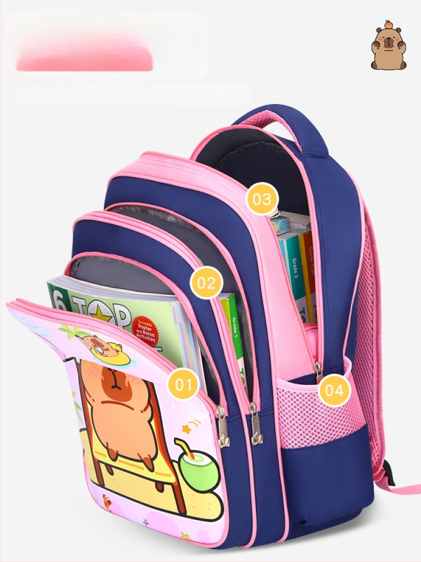 Τσάντα σχολείου για κορίτσια, PU υλικό, αδιάβροχη, ultra-light, εργονομικός σχεδιασμός για μείωση του φορτίου, καμπύλος ιμάντας ώμου