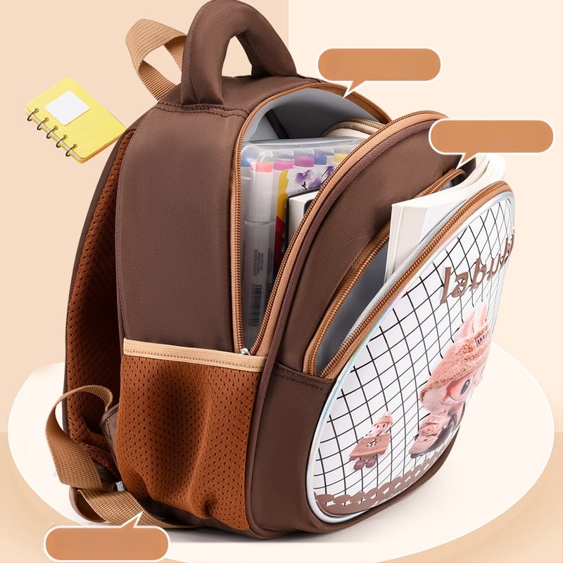 Ľahký detský batoh s 3D škrupinou a maľovanými zvieratami, unisex, nepremokavý