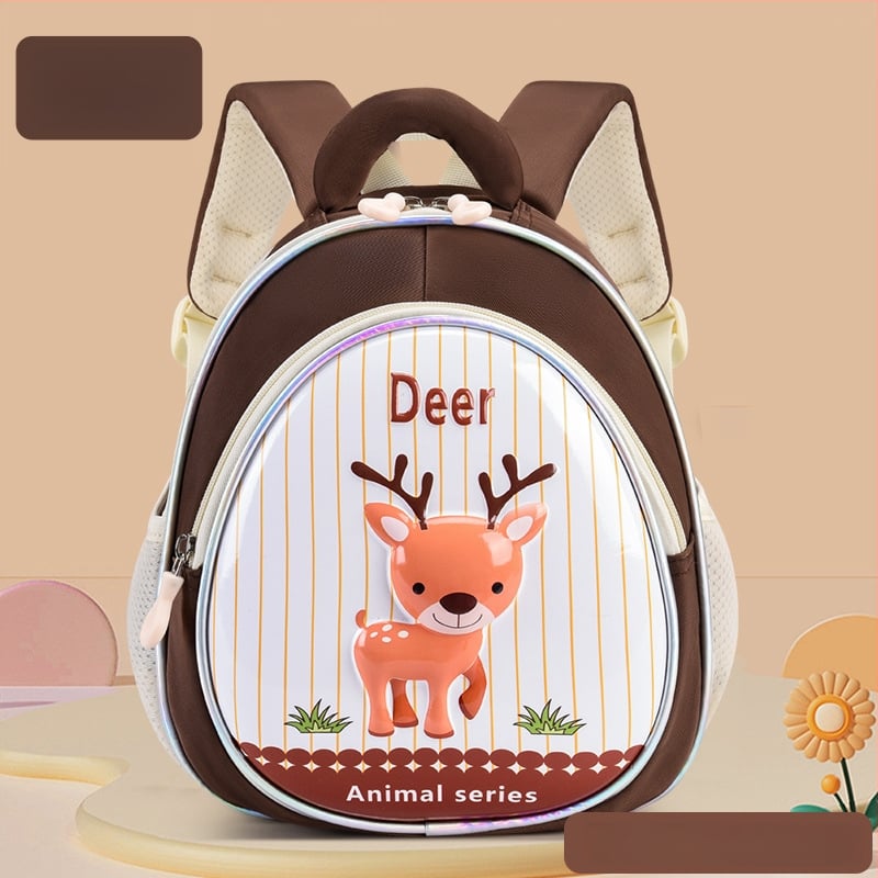 Ľahký detský batoh s 3D škrupinou a maľovanými zvieratami, unisex, nepremokavý