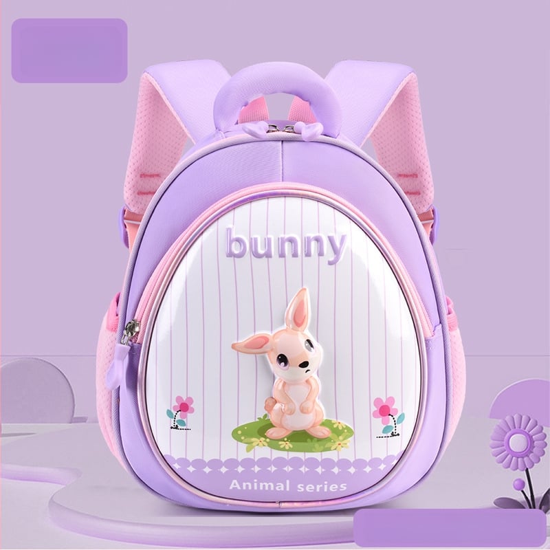 Ľahký detský batoh s 3D škrupinou a maľovanými zvieratami, unisex, nepremokavý