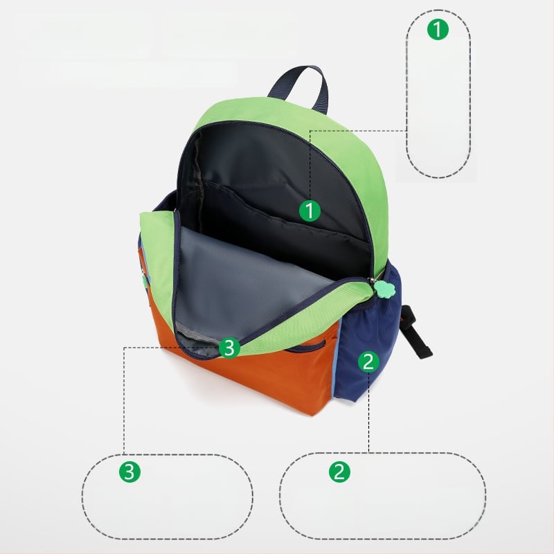 Detský školský batoh: ľahký, priedušný, nepremokavý z nylonu; antibakteriálny, odolný voči opotrebeniu; ergonomická opora chrbtice; roztomilý štýl; podšívka nylon