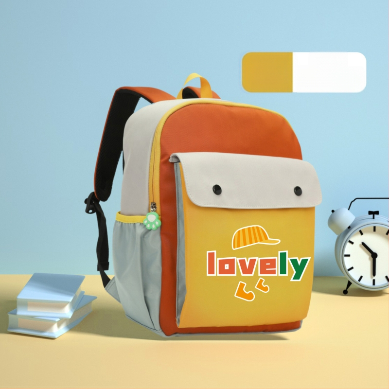 Detský školský batoh: ľahký, priedušný, nepremokavý z nylonu; antibakteriálny, odolný voči opotrebeniu; ergonomická opora chrbtice; roztomilý štýl; podšívka nylon