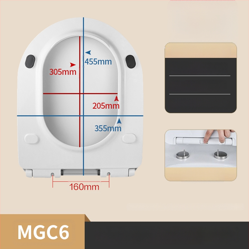 Melegített vécéülőke intelligens hőmérséklet-szabályozással, önkitisztító fúvóka, fenék- és női mosás, modell MGC1, PP anyag, osztott kivitel, szifonos öblítés