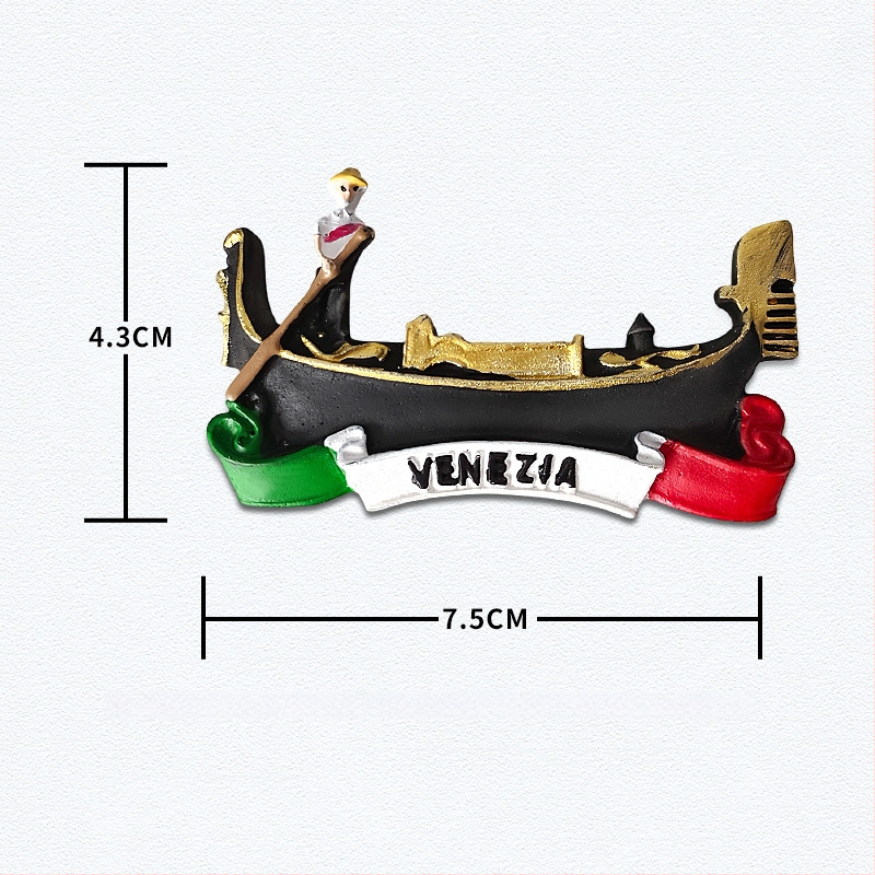 Sticker de frigider din rășină – atracții pitorești inspirate de Italia, stil minimalist modern, suvenir de călătorie