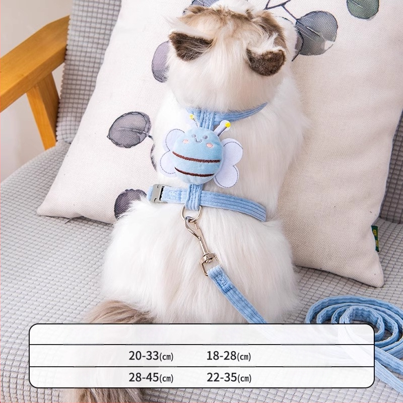 Lesă și ham pentru plimbare cu pisici — anti-ruptură, pandantiv din plastic, lanțuri și frânghii pentru animale de companie