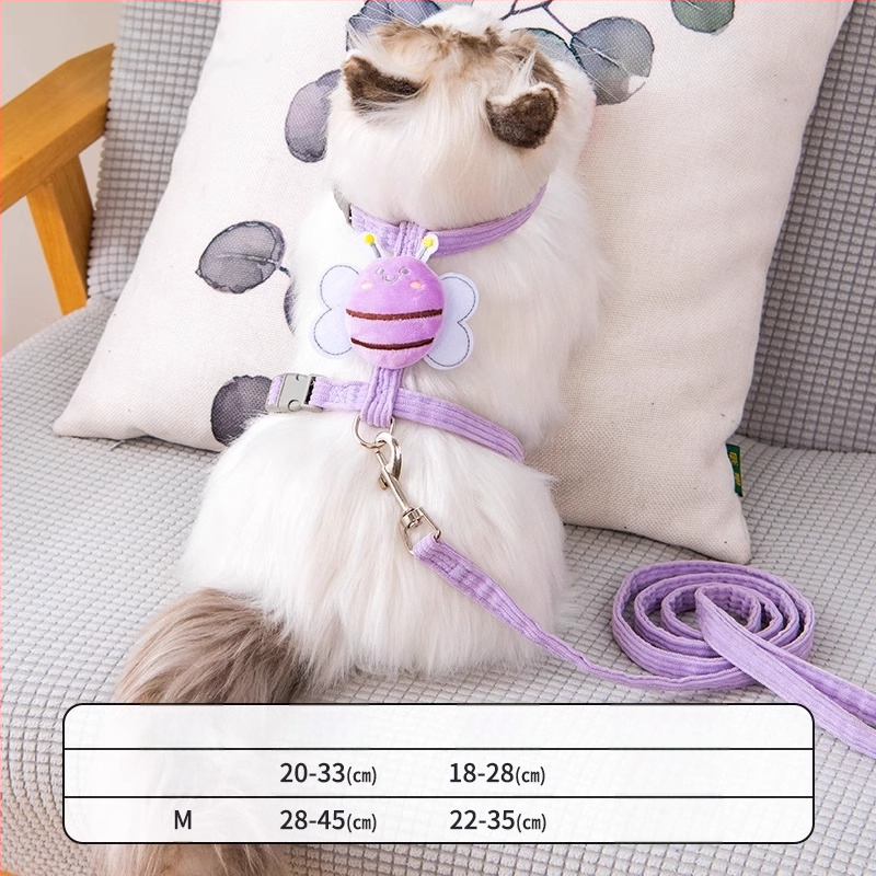 Lesă și ham pentru plimbare cu pisici — anti-ruptură, pandantiv din plastic, lanțuri și frânghii pentru animale de companie