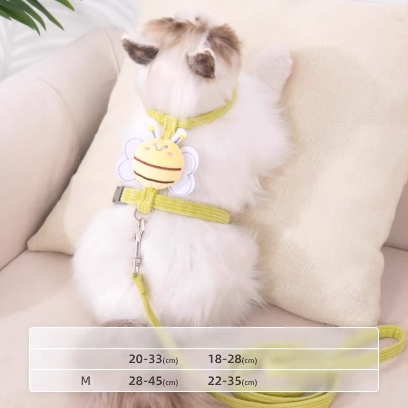 Lesă și ham pentru plimbare cu pisici — anti-ruptură, pandantiv din plastic, lanțuri și frânghii pentru animale de companie