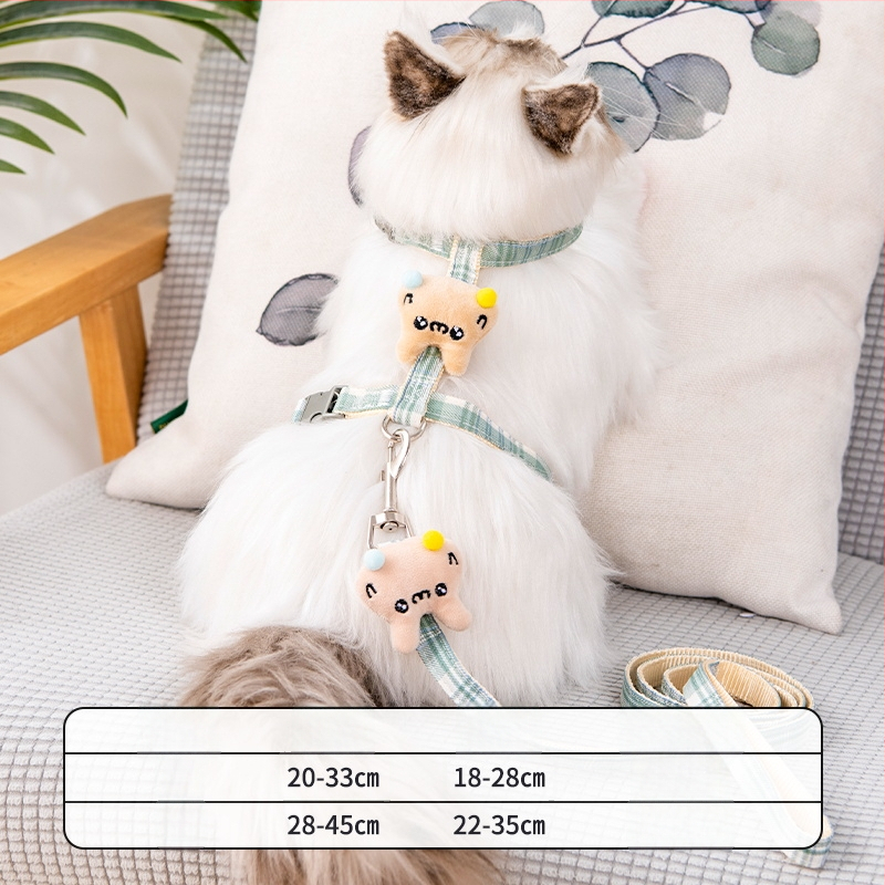 Lesă și ham pentru plimbare cu pisici — anti-ruptură, pandantiv din plastic, lanțuri și frânghii pentru animale de companie