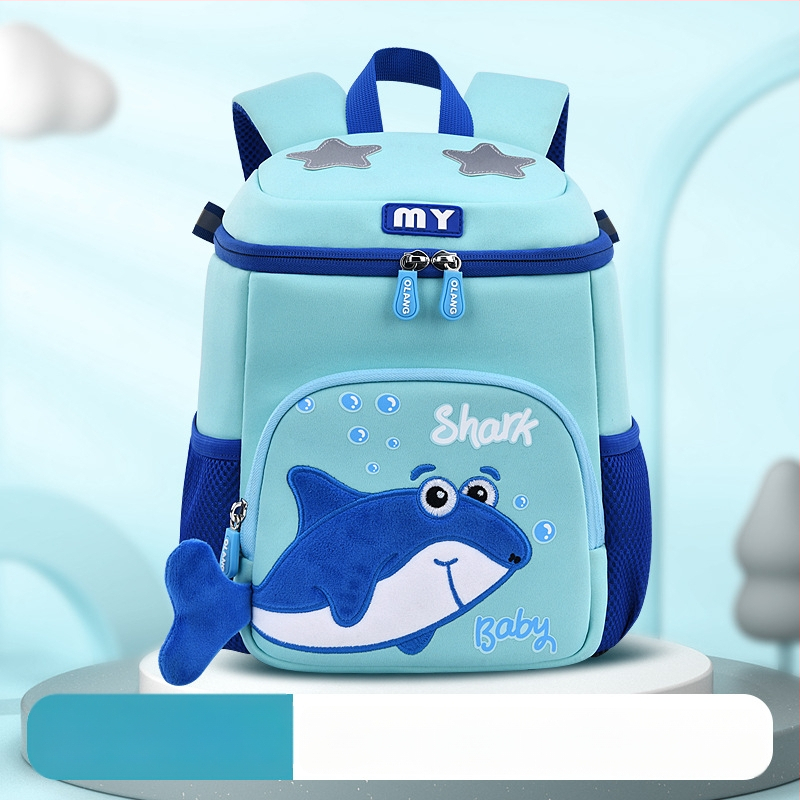 Batoh do škôlky s motívom veľryby, materiál: diving cloth, priedušný, vodeodolný, odolný voči opotrebeniu, zakrivené ramenné popruhy