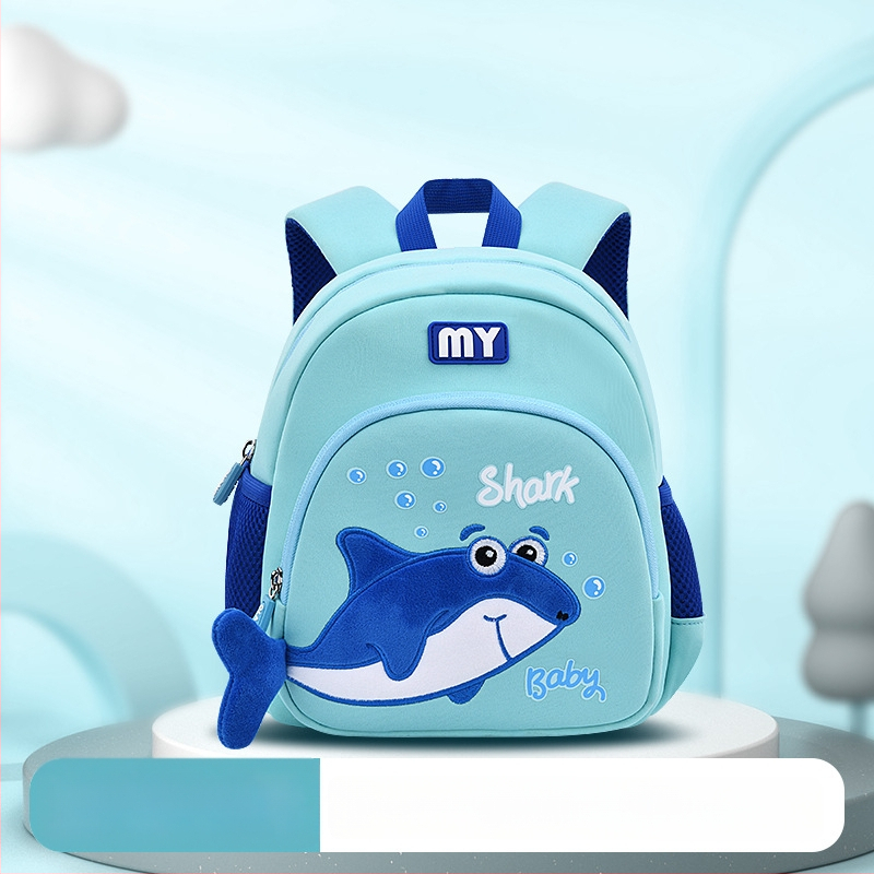 Batoh do škôlky s motívom veľryby, materiál: diving cloth, priedušný, vodeodolný, odolný voči opotrebeniu, zakrivené ramenné popruhy