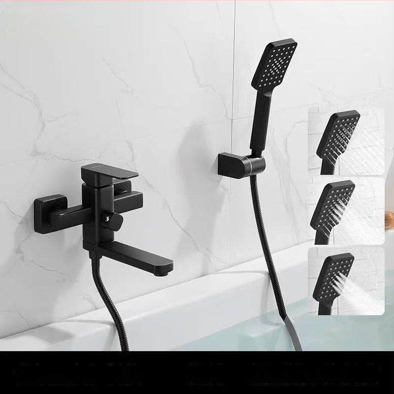 Meďový kúpeľný mixér s horúcou a studenou vodou, nástenná montáž, keramické jadro ventilu, 20 mm vstup/výstup