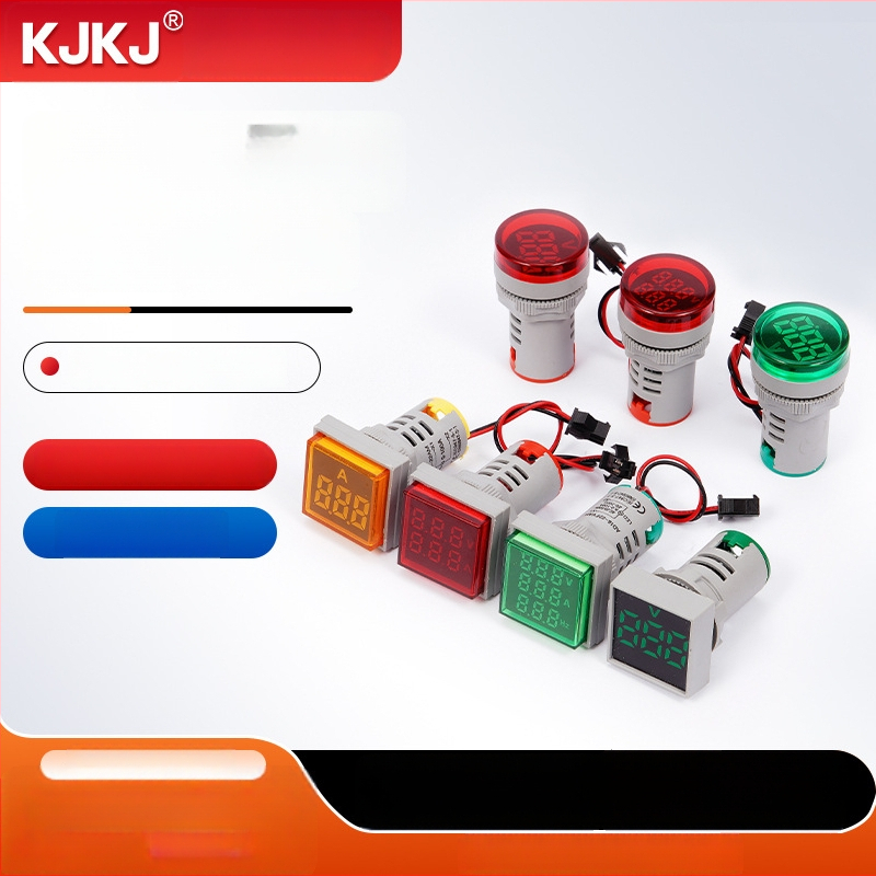 Ad16 sorozat digitális AC feszültségmérő beépített jelzőfénnyel, kör- és négyszög alakú gombokkal