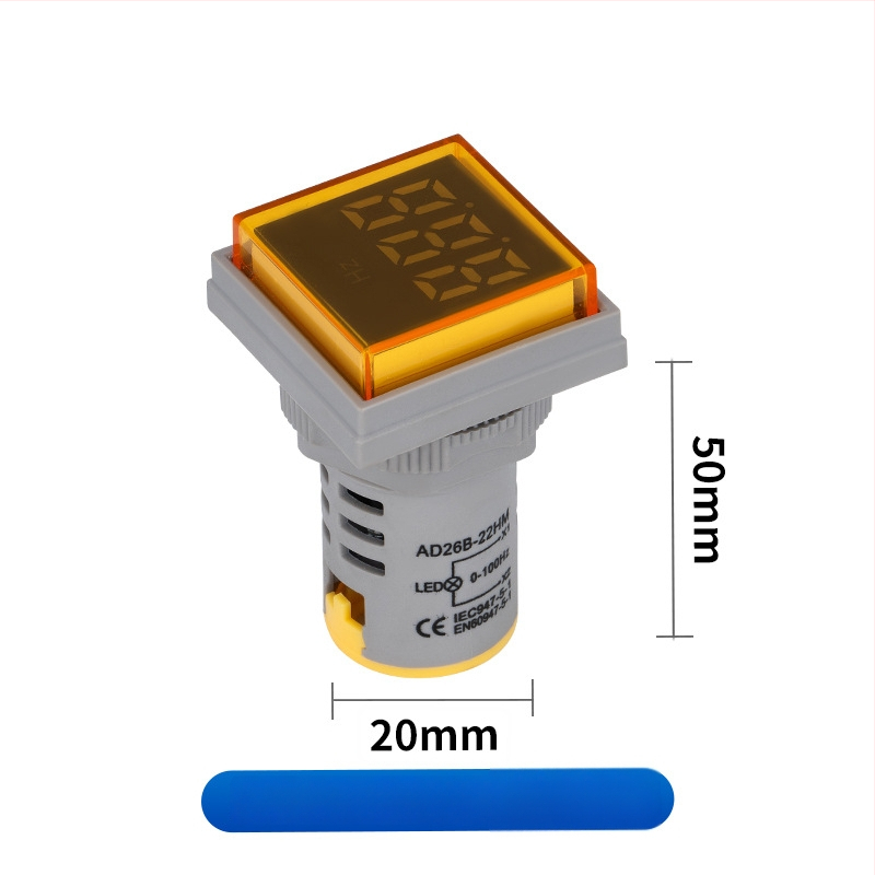 Ad16 sorozat digitális AC feszültségmérő beépített jelzőfénnyel, kör- és négyszög alakú gombokkal