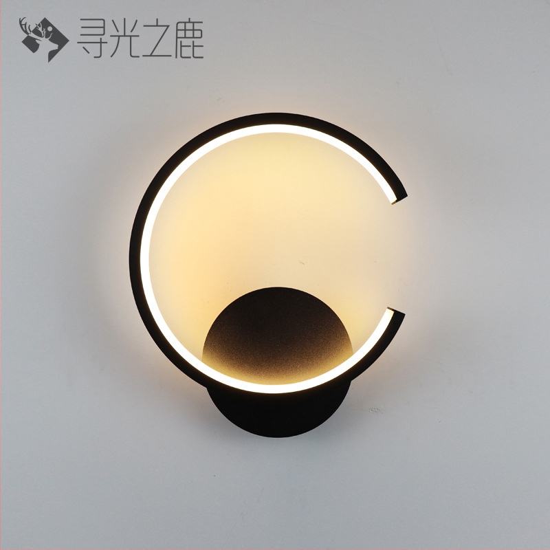 Φωτιστικό τοίχου LED με σκιά από πολυκαρβονικό PC και ακρυλικό σώμα, 220V, μοντέρνο μινιμαλιστικό στυλ