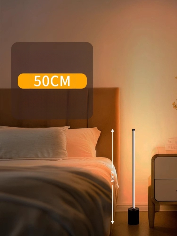 LED állólámpa akril árnyékolóval, gombkapcsolóval; CRI ≥95, feszültség ≤36V.