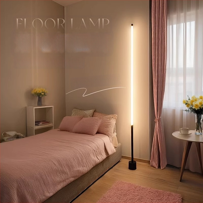 LED állólámpa akril árnyékolóval, gombkapcsolóval; CRI ≥95, feszültség ≤36V.